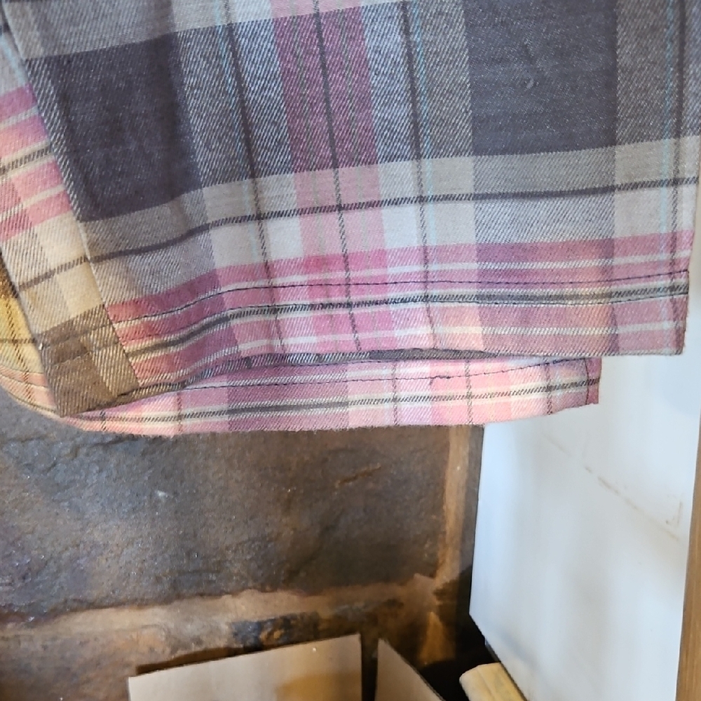 Plaid Lounge Pants in Pink and Gray - Picture 2 of 4